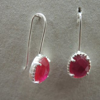 P4 OZ0634 OORHAAK Ag925 JADE ROOS 13X11MM OVAAL