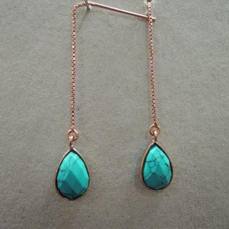 P32 OR0090 OORSTEKER Ag925 ... 12X9MM DRUPPEL+KETTING