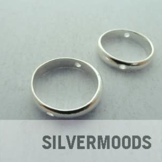 BP34  ONDERDEEL BEDEL( 5stuks)Ag925 10MM ROND DWARS GEBOORD