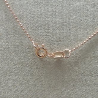 RCH0004-45 (per 3 stuks) AFGEWERKTE KETTING Ag925 VERGULD ROSE 45CM BOLLETJES KETTING