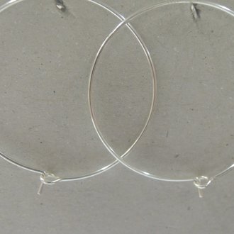 EACR30-07 CREOOL   (per 2 paar) Ag925 DIAM 30MM DRAADDIKTE 0.7MM ROND