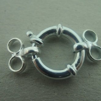 LOCK2S VEERSLOT(3 paar) Ag925 12MM ROND 2-RANGEN