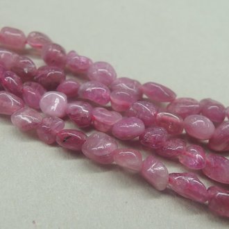 8253 TOERMALIJN ROOS +-4MM ONREGELMATIG