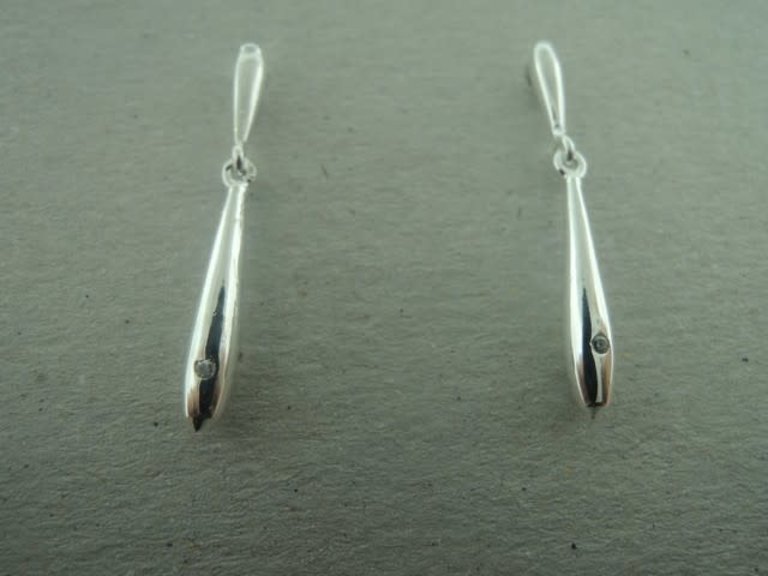 OZ0707 OORSTEKER Ag925 22MM DRUPPEL