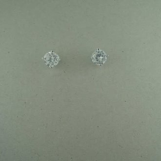 OZ0714 OORSTEKER Ag925 MET ZIRKOON WIT 6MM ROND