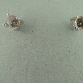 OZ0718 OORSTEKER Ag925 MET ZIRKOON GEEL 4MM ROND