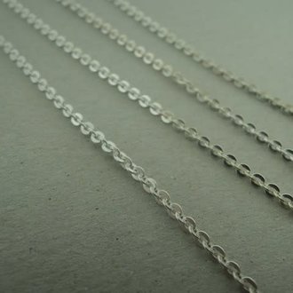 CHFZBF050 KETTING PER METER Ag925 3MM OVALEN SCHAKEL PLATTE DRAAD