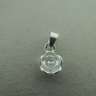 PE153 HANGER Ag925 6MM BLOEM MET BEUGEL