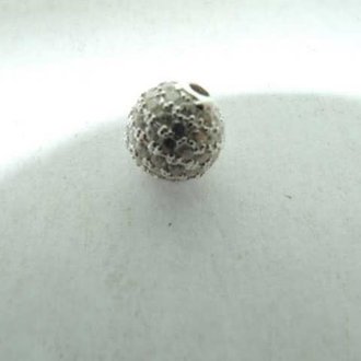 PZ0005 HANGER Ag925 6MM BOL MET ZIRKONEN