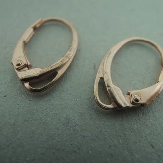 REAHO09 (per 10 paar) REOOL Ag925 VERGULD ROSE 16MM DRUPPEL