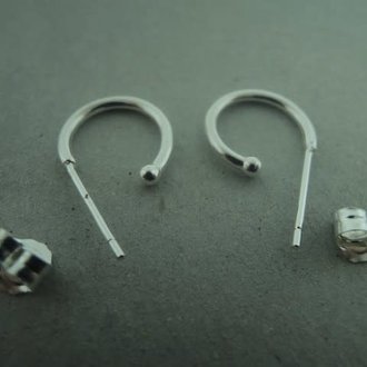 EACR02  CREOOL  (per 10 paar) Ag925 10MM ROND