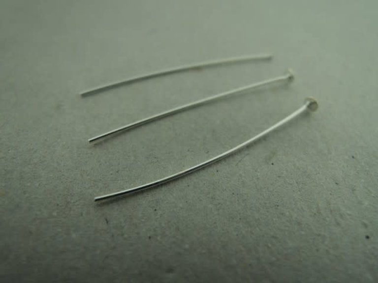 ENTP38 NIETPIN PLAT(100 stuks) STUK Ag925 3.8CM
