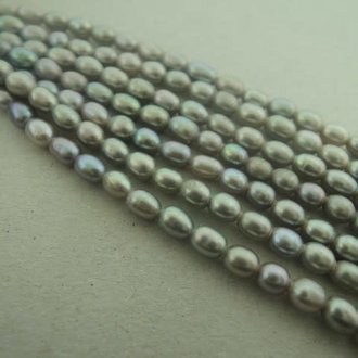 P2000 ZOETWATERPAREL ZILVER 4MM RIJST