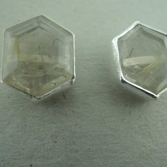 P110 OZ0750 OORSTEKER RUTIELKWARTS GOUD 14MM ZESHOEK