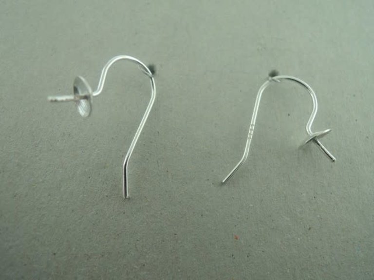 EAHOCA OORHAAK Ag925 5MM CAP MET PIN (per 10 paar)