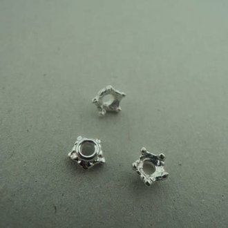 BP30 KRAAL Ag925 6MM VIJFHOEK (per 50 stuks)