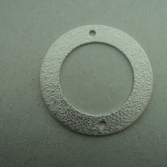 PE91 KRAAL Ag925 3CM GEHAMERD 2 OGEN (per 7stuks)