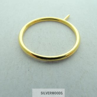 GPRI06-58 (per 3 stuks) RING Ag925 VERGULD MET PIN