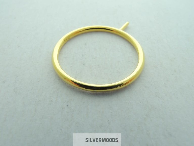 GPRI06-58 (per 3 stuks) RING Ag925 VERGULD MET PIN