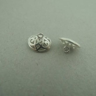 PE252 HANGER Ag925 10MM (per 5 stuks) OVAAL KAPJE MET OOG