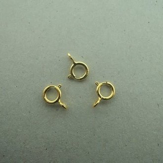 GPLOVE05  VEERSLOT Ag925 VERGULD  5MM ROND (per 10 stuks)