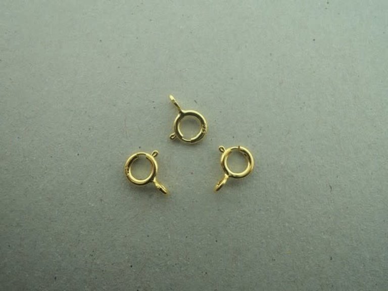 GPLOVE05  VEERSLOT Ag925 VERGULD  5MM ROND (per 10 stuks)