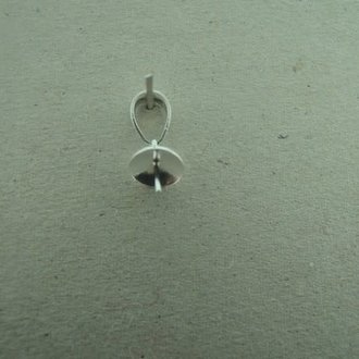 PE276 Ag925(per 10 stuks) KAPJE MET PIN 6MM MET BEUGEL