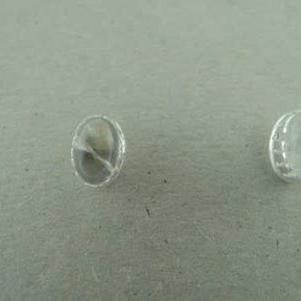 P129 OZ0832 OORSTEKER Ag925 MAANSTEEN WIT  7X4MM OVAAL