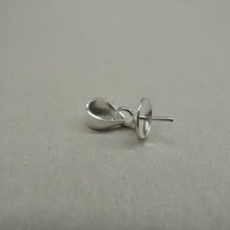 PE89 KAPJE MET BEUGEL Ag925 (per 20 st)  5MM MET PIN