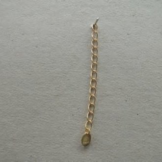 GPPE199 VERLENGKETTING MET PLAATJE (per 10 st) Ag925 VERGULD 5CM