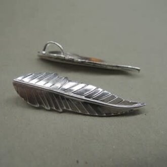 PE279 HANGER MET OOG ACHTERAAN Ag925 (per stuk) 3CM PLUIM