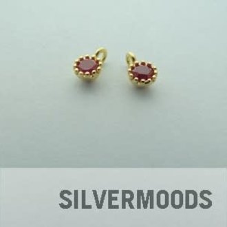 GPPE247 HANGER MET OOG (per 10 st) Ag925 VERGULD ZIRKOON ROZE 3MM ROND