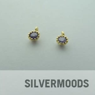 GPPE246 HANGER MET OOG (per 10 st) Ag925 VERGULD ZIRKOON PAARS 3MM ROND