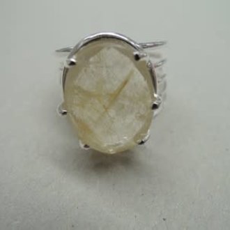 P138 RZ0324 RING Ag925 RUTIELKWARTS GOUD 17X12MM OVAAL