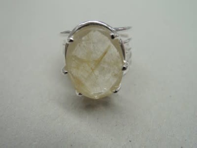 P138 RZ0324 RING Ag925 RUTIELKWARTS GOUD 17X12MM OVAAL