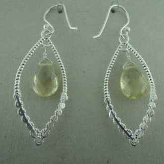 p144 OZ0875 OORHAAK Ag925 LEMON TOPAAS 32X16MM DRUPPEL