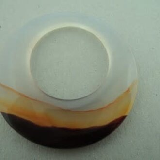 SG0013 STUKGOED PER STUK AGAAT ORANJE/WIT 45MM RONDEL