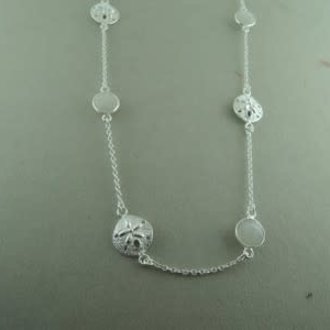 P150 KZ0066 KETTING Ag925 MAANSTEEN WIT +-50CM