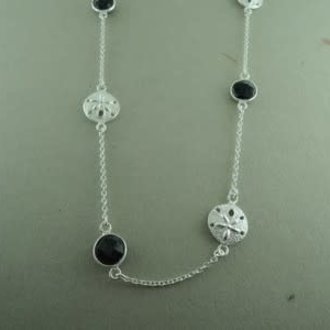 P150 KZ0068 KETTING Ag925 ONIX ZWART  +-50CM