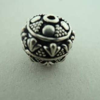 BP50 KRAAL Ag925 (per 2 stuks)  ETNISCH 13MM ROND