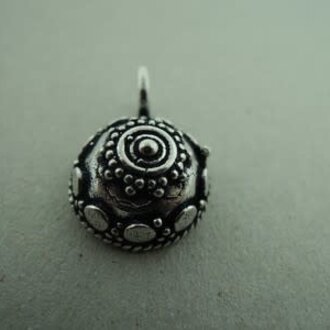 PE285 HANGER Ag925 (per 3 stuks) ETNISCH 13MM ROND MET OOG