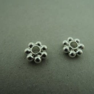 BP60 KRAAL Ag925 (per 5 stuks) ETNISCH  8MM BLOEM