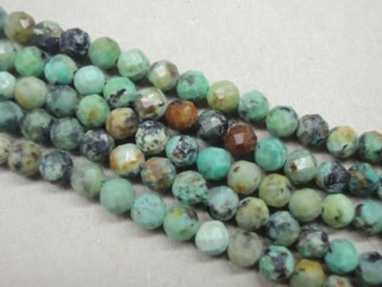 9932 KRAAL AFRIKAANSE TURKOOIS 4M ROND FACET