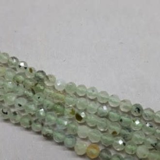 9945 KRAAL PREHNIET GROEN 4MM ROND FACET