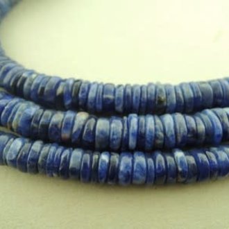 9965 LAPIS LAZULI RONDEL BLAUW 6MM