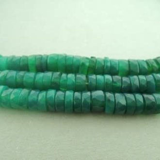 9970 GROENE AGAAT RONDEL 6MM FACET