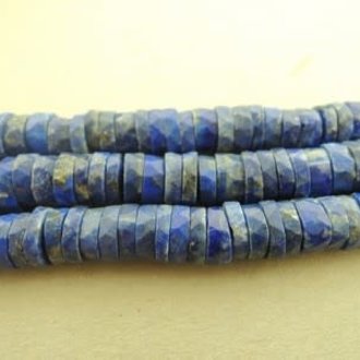 9974 LAPIS LAZULI RONDEL BLAUW 6MM FACET