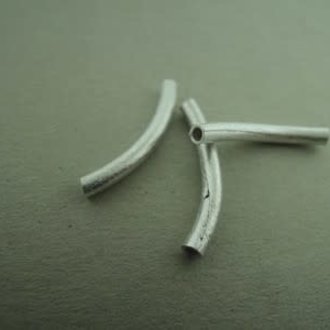 TUBEB25-03 TUSSENSTUK Ag925 (per 5 stuks) 25X3MM GEBOGEN