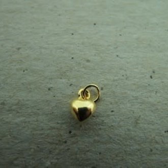 GPPE288  HANGER Ag925 VERGULD 4MM  HART MET OOG (per 4 stuks)