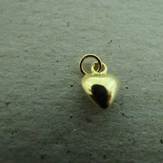 GPPE289  HANGER Ag925 VERGULD 6MM  HART MET OOG (per 4 stuks)